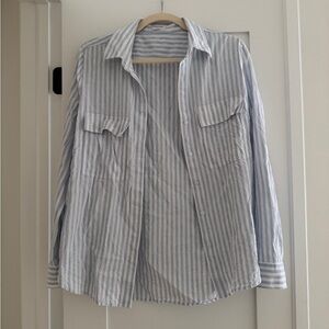 Babaton Light Blue & White Striped Shirt